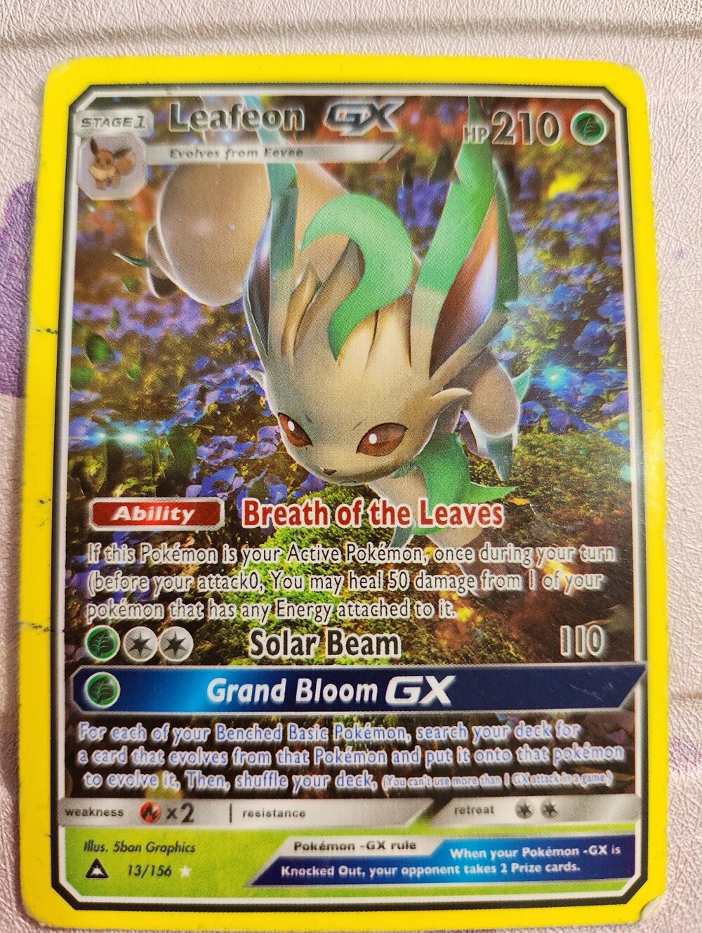 Custom Leafeon GX Pokemon Card (13/156)